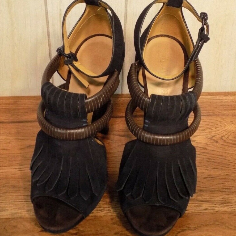 L.A.M.B. Hortensia High Ankle Strap Platform Sandal